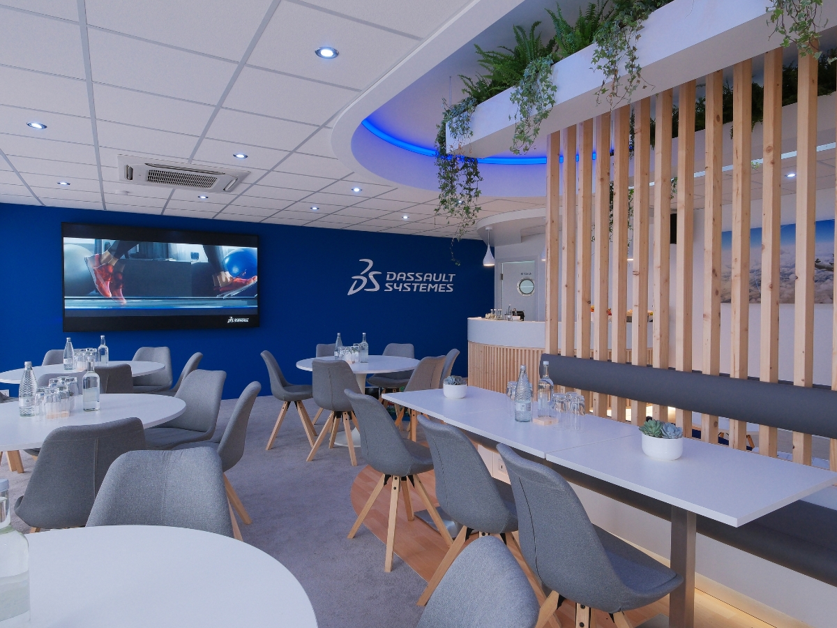 A picture of Dassault Systemes dining room at the chalet